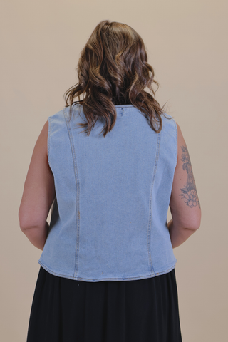 Denim Days Vest in Plus