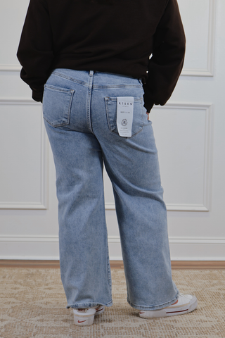 Madelyn High Rise Crop Wide Leg Jeans