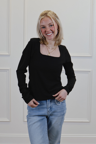 Eco Essentials Square-Neck Top