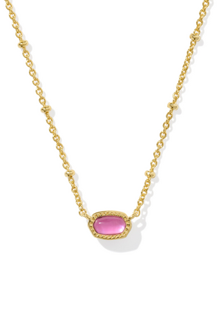 Mini Elisa Satellite Short Pendant Necklace - Gold Azalea Illusion