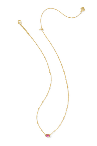 Mini Elisa Satellite Short Pendant Necklace - Gold Azalea Illusion