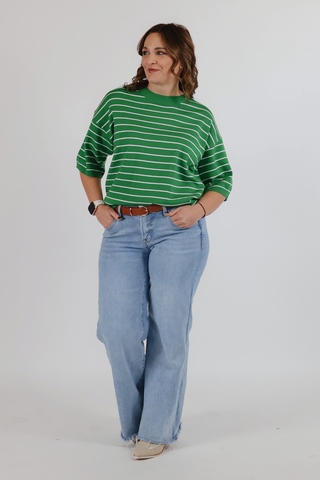 Fresh Start Striped Knit Top