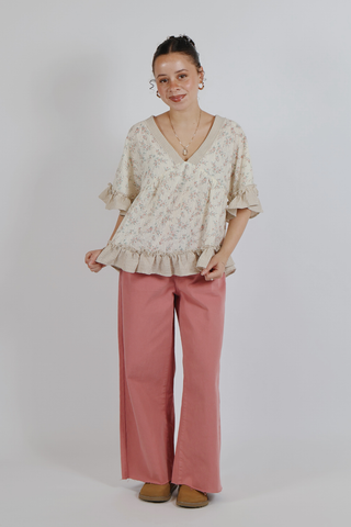 Laurel Floral Ruffle Blouse