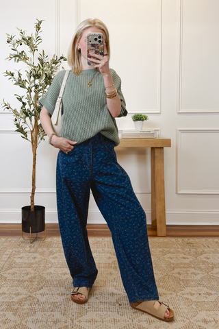 Sagewood Breeze Open Knit Top