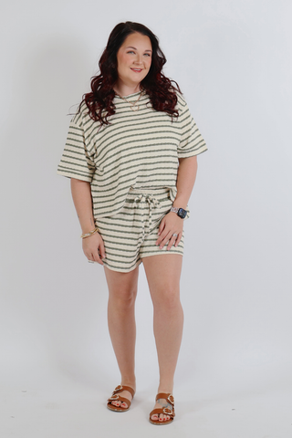 Marlowe Stripe Lounge Shorts Set