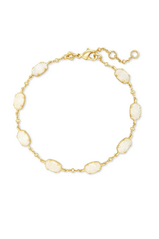 Emilie Gold Chain Bracelet - Iridescent Drusy