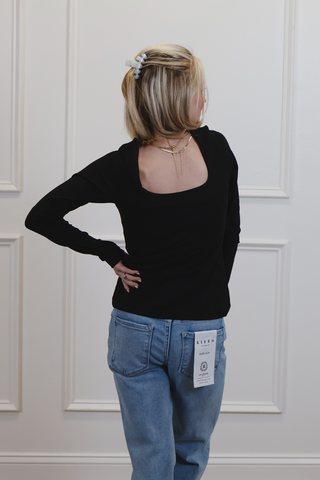 Eco Essentials Square-Neck Top