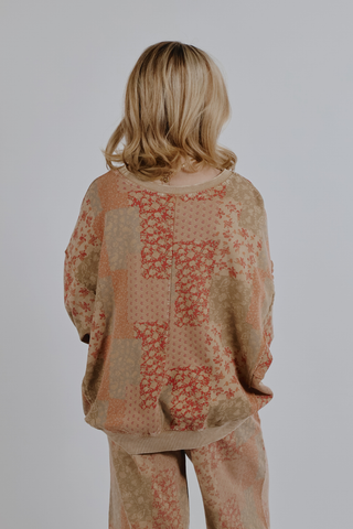 Soft Bloom Patchwork Pullover