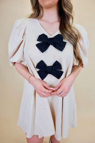 Black Tie Affair Bow Dress