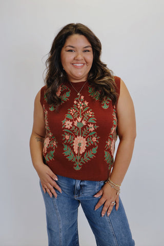 Bloom & Cocoa Sweater Vest