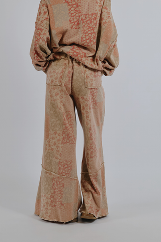 Soft Bloom Patchwork Terry Pants