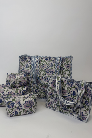Large Quilted Cosmetic Bag