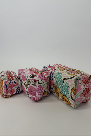 Large Quilted Cosmetic Bag