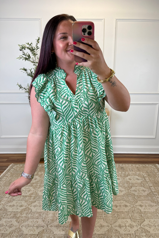 Sage Breeze Mini Dress