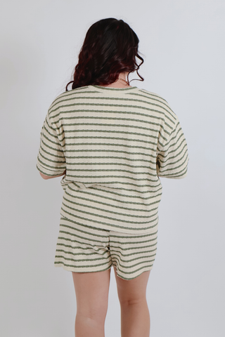 Marlowe Stripe Lounge Shorts Set