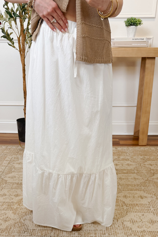 Coastal Breeze Ruffle Maxi Skirt