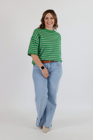 Fresh Start Striped Knit Top
