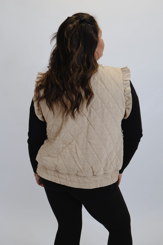 The Willow Ruffle Quilted Vest