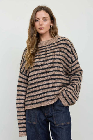 Fireside Stripe Mock Neck Sweater