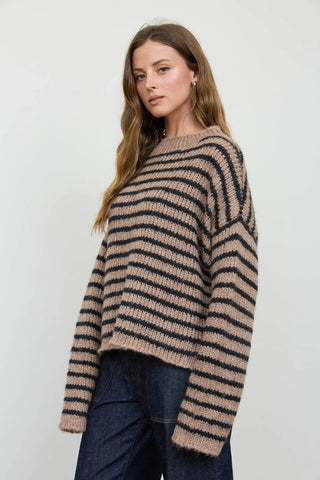Fireside Stripe Mock Neck Sweater