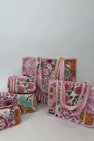 Small Quilted Cosmetic Bag