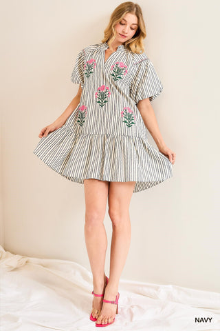 Iris Striped Mini Dress