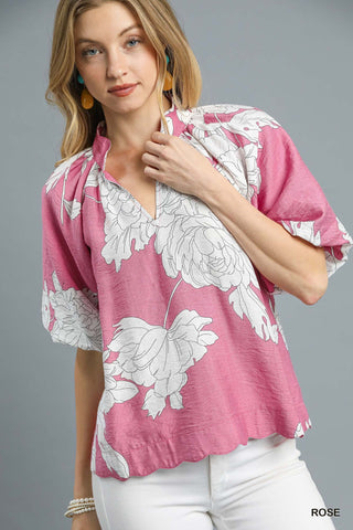 Faith over Fear Floral Blouse
