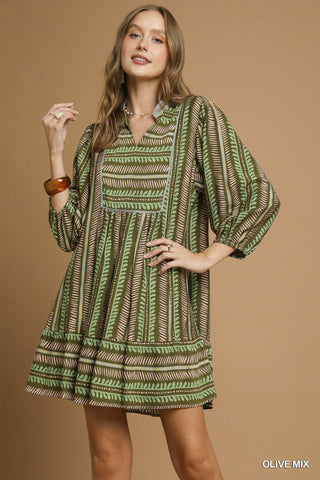 Olive Grove Mini Dress