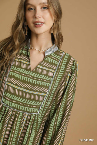Olive Grove Mini Dress