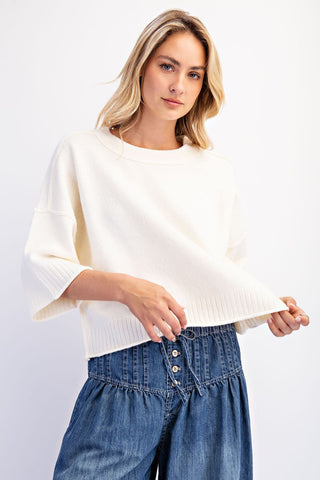 Goldie Cotton Crew Sweater