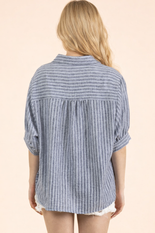 Coastal Drift Stripe Button Down