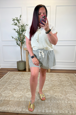 Harbor Knit Lace-Up Top
