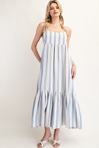 Dainty Striped Maxi Dress