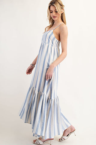 Dainty Striped Maxi Dress