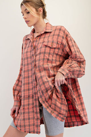 Rustic Ember Plaid Shirt