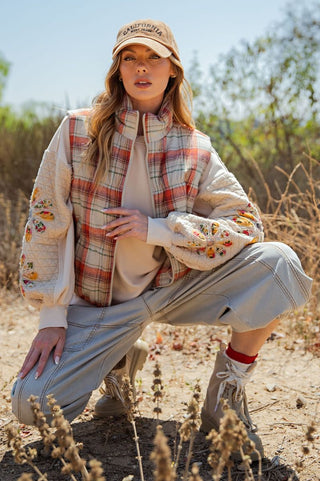 Harvest Trails Plaid Quilted Vest