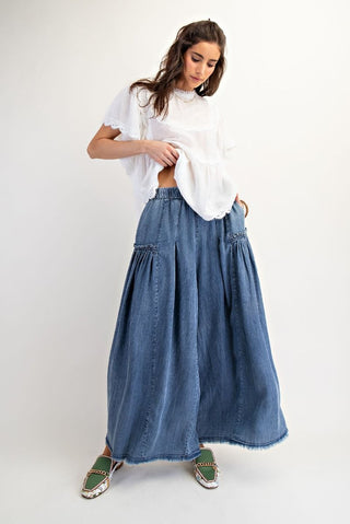 Dreamy Chambray Palazzo Pants