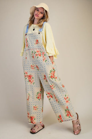 The Bluebell Patchwork Floral Overalls