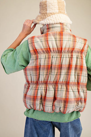 Harvest Trails Plaid Quilted Vest