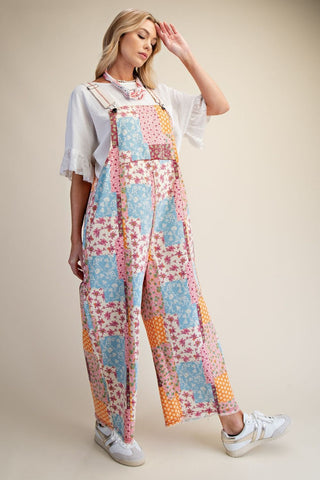 Prairie Patchwork Washed Overalls