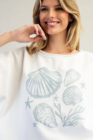 Seabreeze Shell Puff Sleeve Top