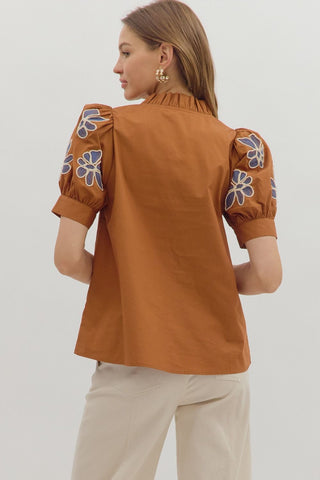 Marigold Meadow Embroidered Top
