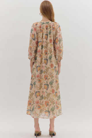 Autumn Garden Midi Dress