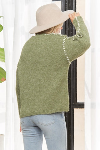 Sage Stitch Knit Sweater in Plus