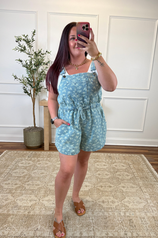 Wildflower Washed Denim Romper