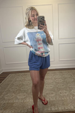 Harbor Stripe Lounge Shorts
