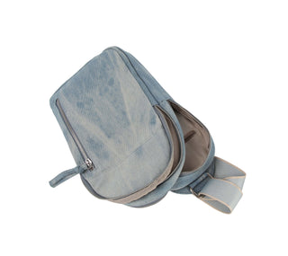 Demi Denim Double Compartment Crossbody Bag