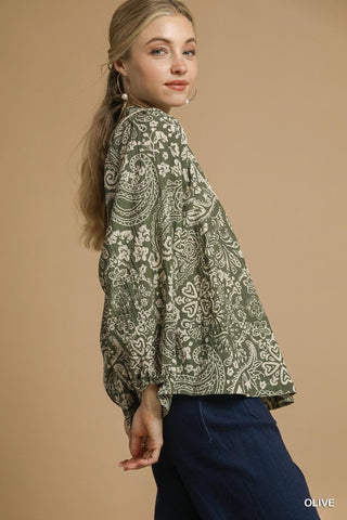 Paisley Poet Blouse