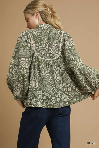 Paisley Poet Blouse