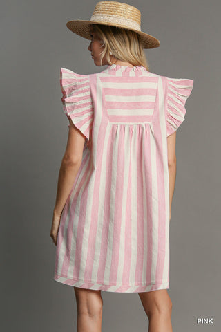 Striped Serenity Mini Dress in Plus